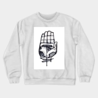 Human hand illustration Crewneck Sweatshirt